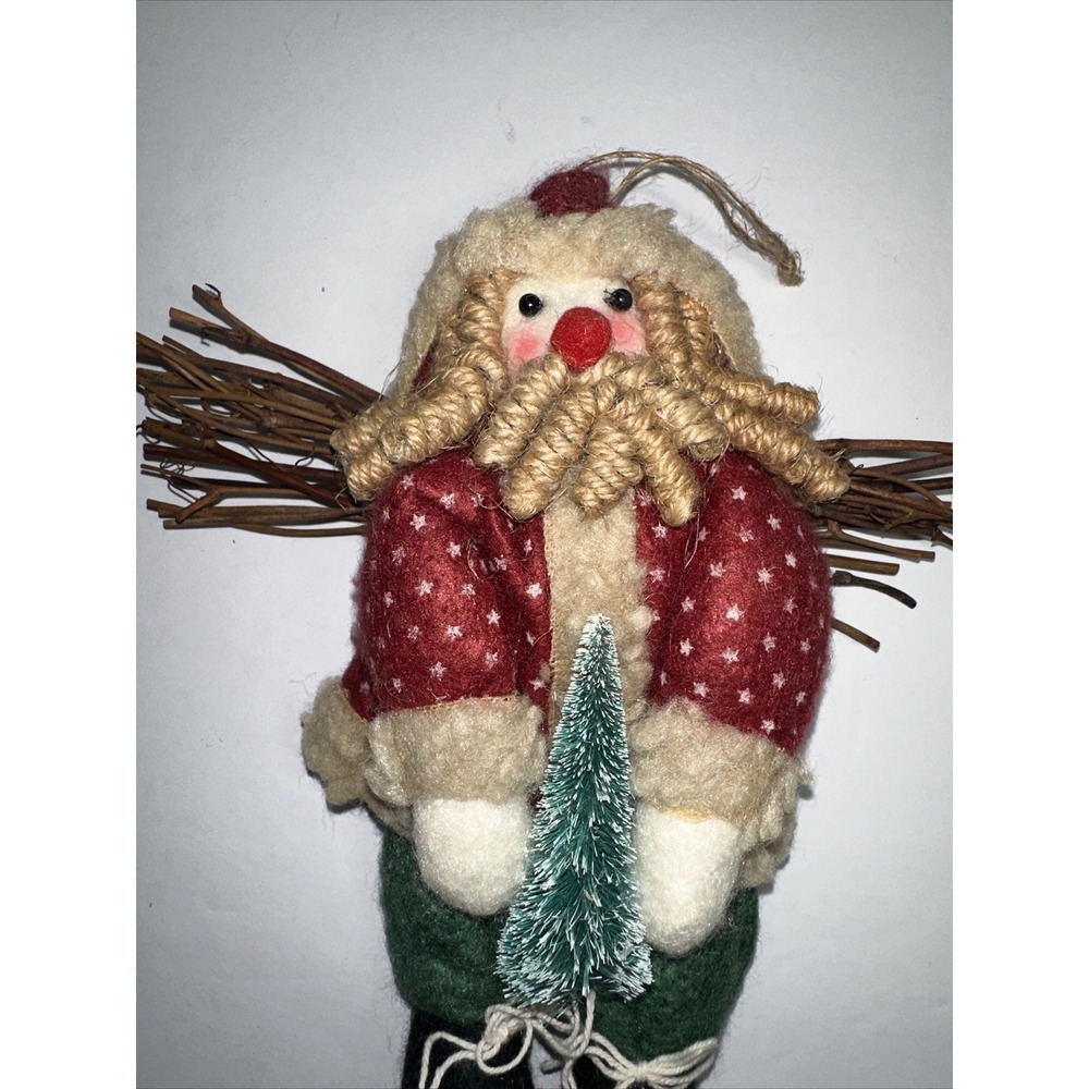 Curley Beard‎ Stuffed Santa Angel Christmas Ornament - Picture 3 of 4